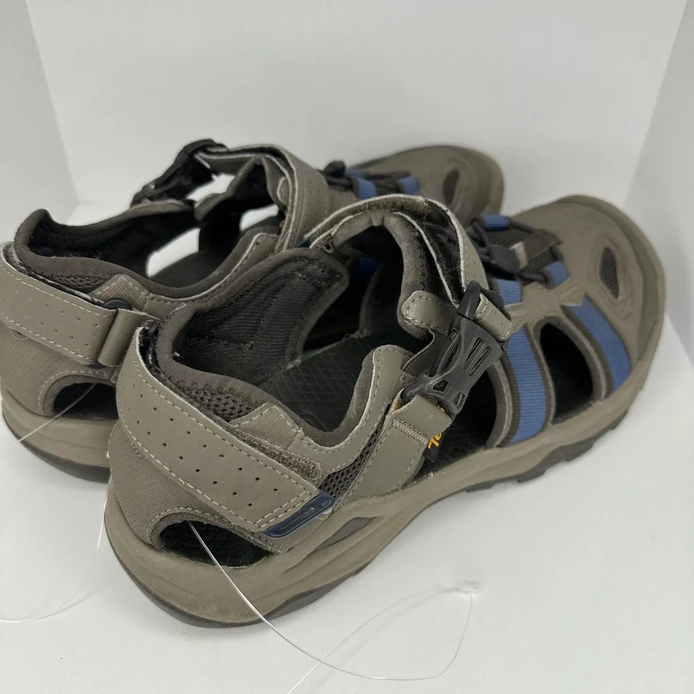 Teva Mens Closed Toe Hiking Sandals Size 10.5 Gray Blue Good Outdoor Trail